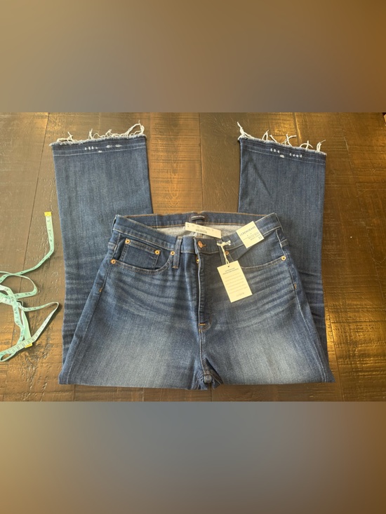 J. Crew Denim - J. Crew Women's Dark Blue Cropped Raw-Hem Jeans Size 32